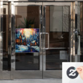 Verkleidung der Glaskirche Fensteraufkleber (Büro Tür)