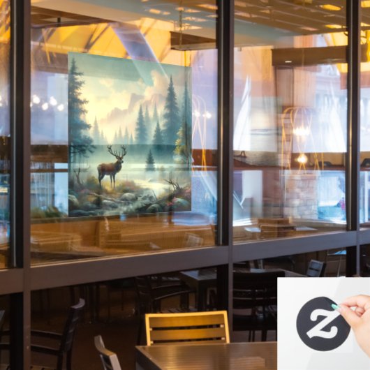 Verkleidung der Ölfarbe Fensteraufkleber (Restaurantfenster)