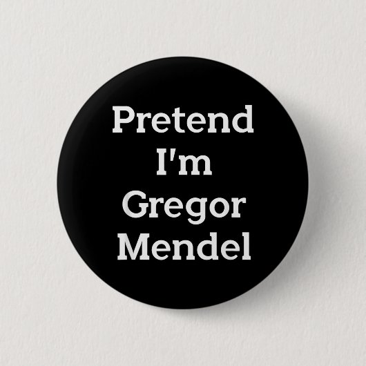 Verkleidung Gregor Mendel Kostüm Lustiger Hallowee Button (Vorderseite)