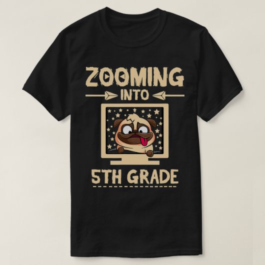 Verkleinern von Virtual-to-School-Hund auf 5. Klas T-Shirt (Design vorne)