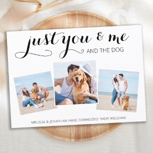 Verkleinerte Hochzeit Micro-Hund-Hochzeitsankündig Save The Date