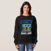 Verkleinerung in Pre-K Virtual Zurück zur Schule v Sweatshirt (Vorne ganz)