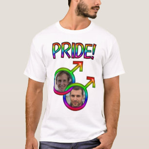 Verknüpfte Regenbogen-Männchen-Schilder Bilderrahm T-Shirt