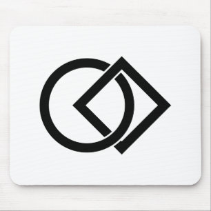 Verknüpfter Kreis und Quadrat Mousepad