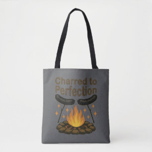 Verkohlt bis zur Perfektion Lustiger Hot Dog am La Tasche