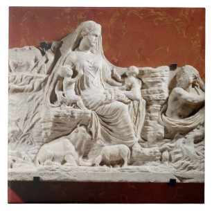 Verkörperung der Erdmutter, allegorisches r Fliese