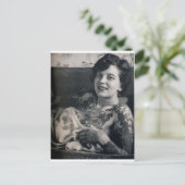 Verkörperung der Tattooid Lady Postkarte (Stehend Vorderseite)