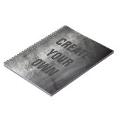 Verkratzte gebürstete Metallbeschaffenheit Notizblock (Linke Seite)