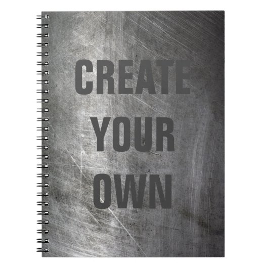 Verkratzte gebürstete Metallbeschaffenheit Notizblock (Vorderseite)