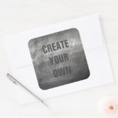 Verkratzte gebürstete Metallbeschaffenheit Quadratischer Aufkleber (Umschlag)