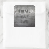 Verkratzte gebürstete Metallbeschaffenheit Quadratischer Aufkleber (Tasche)