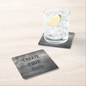 Verkratzte gebürstete Metallbeschaffenheit Rechteckiger Pappuntersetzer (Vor Ort)