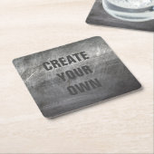 Verkratzte gebürstete Metallbeschaffenheit Rechteckiger Pappuntersetzer (angewinkelt)