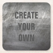 Verkratzte gebürstete Metallbeschaffenheit Rechteckiger Pappuntersetzer (Vorderseite)