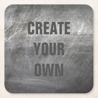 Verkratzte gebürstete Metallbeschaffenheit Rechteckiger Pappuntersetzer