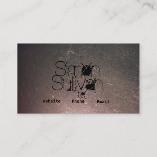 Verkratzte rostfreie Visitenkarten Visitenkarte (Vorderseite)