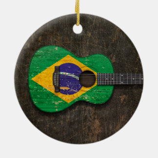 Verkratzte und getragene brasilianische keramik ornament