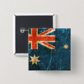 Verkratzte und getragene Vintage australische Button (Vorne & Hinten)