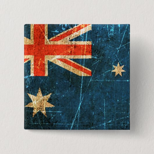 Verkratzte und getragene Vintage australische Button (Vorderseite)