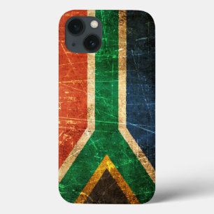 Verkratzte und getragene Vintage südafrikanische Case-Mate iPhone Hülle