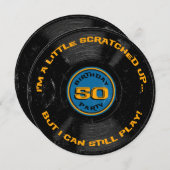 Verkratzter Aufzeichnungs-50. Geburtstag Einladung (Vorne/Hinten)