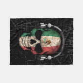 Verkratzter mexikanischer DJ-Schädel mit Fleecedecke (Vorderseite (Horizontal))