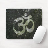 Verkratztes und getragenes Yoga-OM-Symbol Mousepad (Mit Mouse)