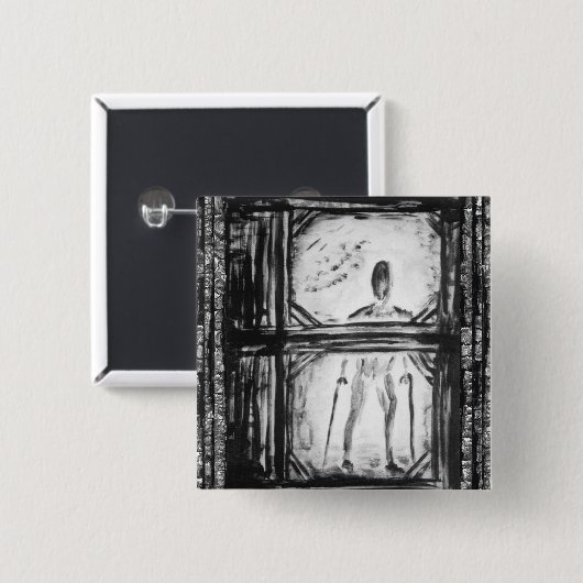 verkrüppelter Mann Button (Vorne & Hinten)