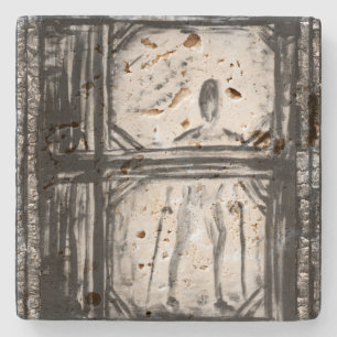 verkrüppelter Mann Steinuntersetzer