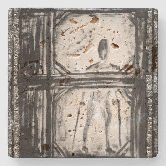 verkrüppelter Mann Steinuntersetzer (Vorderseite)