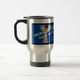 Verkrustete Palmen-Yacht-Verein-Reise-Tasse Reisebecher
