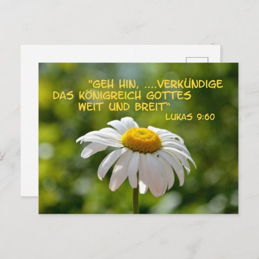 Verkündige... Postkarte (Vorne/Hinten)
