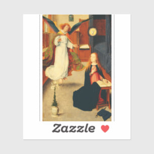 Verkündigung der Jungfrau Maria von Gerard David Aufkleber