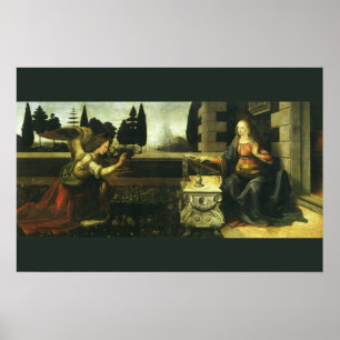 Verkündigung des Herrn von Leonardo da Vinci Poster