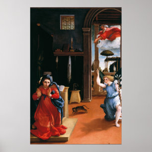 VERKÜNDIGUNG IN RECANATI von Lorenzo Lotto Poster