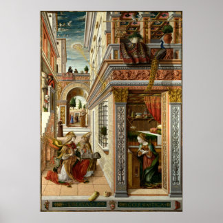 Verkündigung mit dem Hl. Emidius, 1486 Poster