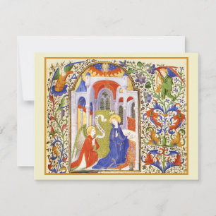 Verkündigung mittelalterliche Illumination Mitteilungskarte