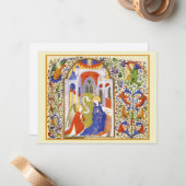 Verkündigung mittelalterliche Illumination Mitteilungskarte (Vorderseite/Rückseite Beispiel)