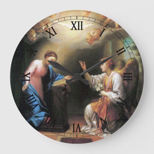 Verkündigung von Anton Raphael Mengs Große Wanduhr (Vorderseite)