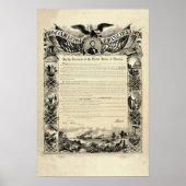 Verkündung der Emanzipation durch Abraham Lincoln Poster (Vorne)