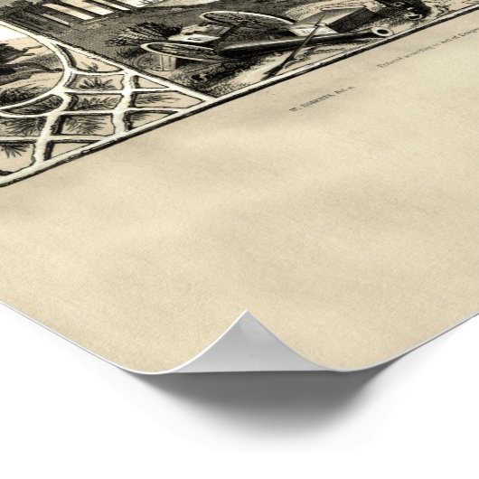 Verkündung der Emanzipation durch Abraham Lincoln Poster (Ecke)