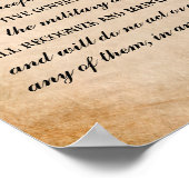 Verkündung der Emanzipation durch Abraham Lincoln Poster (Ecke)