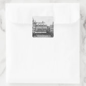 Verkündung des Friedens Quadratischer Aufkleber (Tasche)