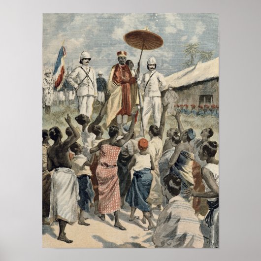 Verkündung des neuen Königs von Dahomey Poster (Vorne)