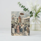 Verkündung des neuen Königs von Dahomey Postkarte (Stehend Vorderseite)