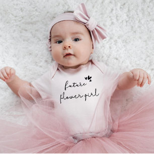 Verkündung zukünftiger Blumenmädchen Hochzeit Baby Strampler