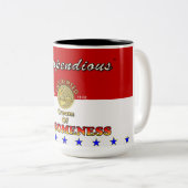 Verkürzte Creme der Awesomeness Suppen-Dose Zweifarbige Tasse (VorderseiteRechts)