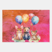 Verkürzung der Niedliche Tiere des Papierabdrucks Geschenkpapier Set (Vorderseite 3)