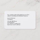 Verlags- on-line-Visitenkarten Visitenkarte (Rückseite)