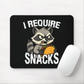 Verlange Snacks süße Tier Meme Tee lustiger Waschb Mousepad (Mit Mouse)